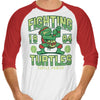 Fighting Turtles - 3/4 Sleeve Raglan T-Shirt