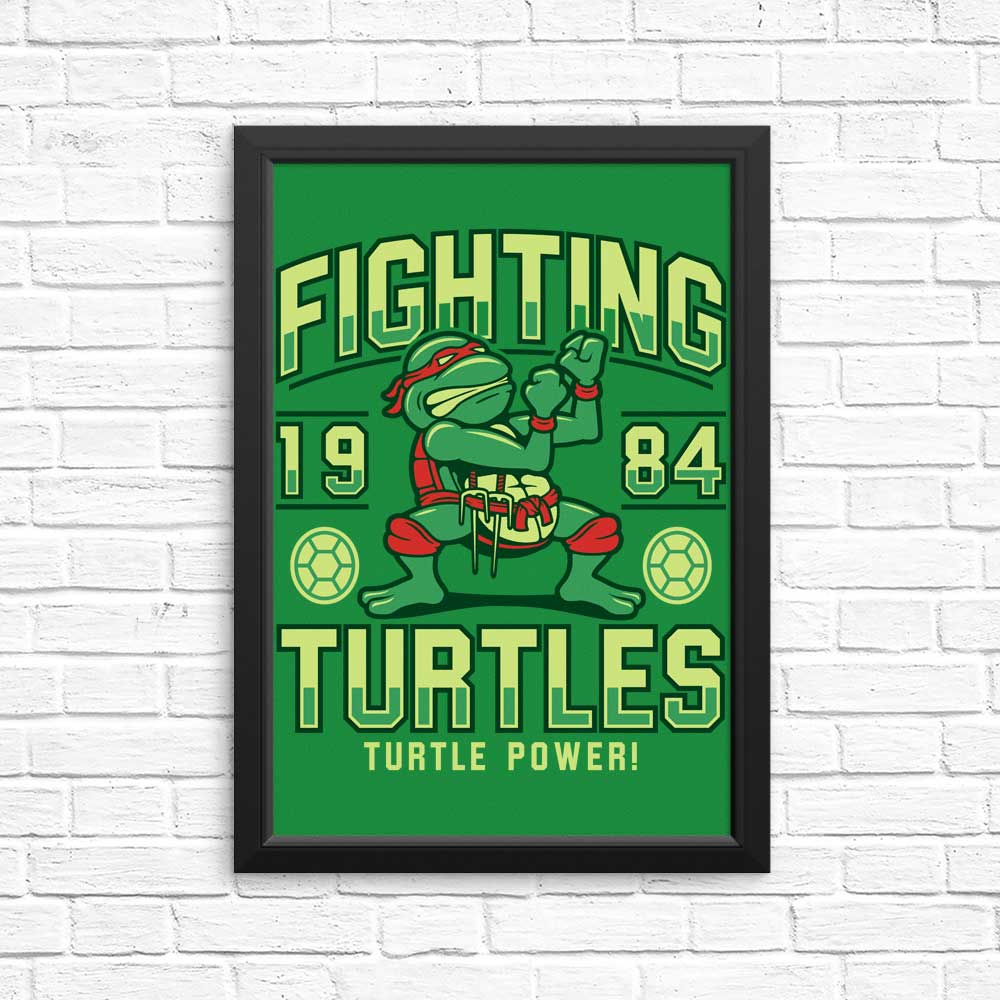 Fighting Turtles - Posters & Prints