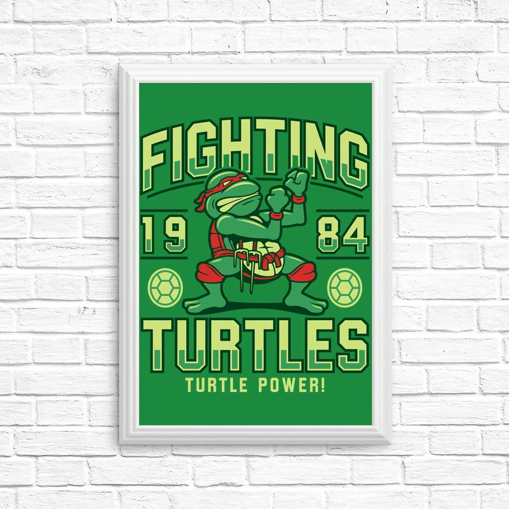 Fighting Turtles - Posters & Prints