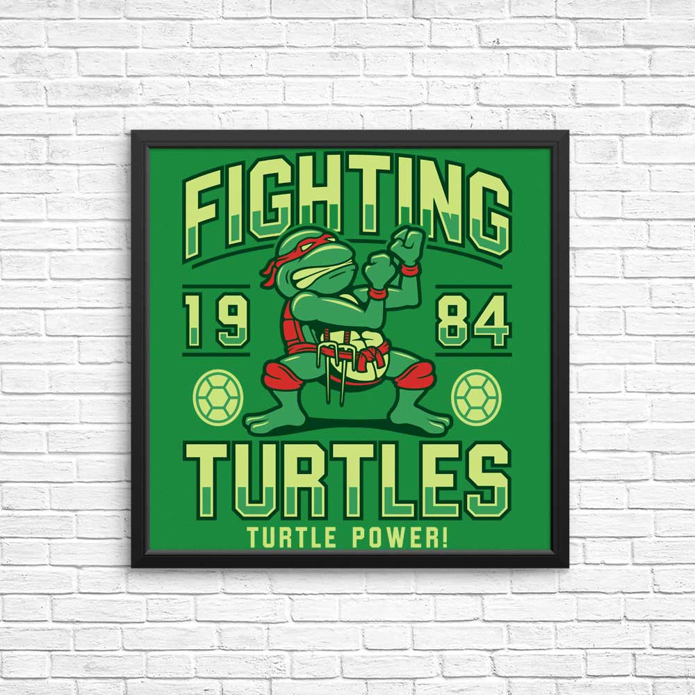 Fighting Turtles - Posters & Prints