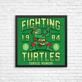Fighting Turtles - Posters & Prints