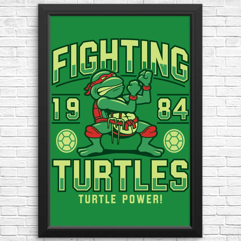 Fighting Turtles - Posters & Prints
