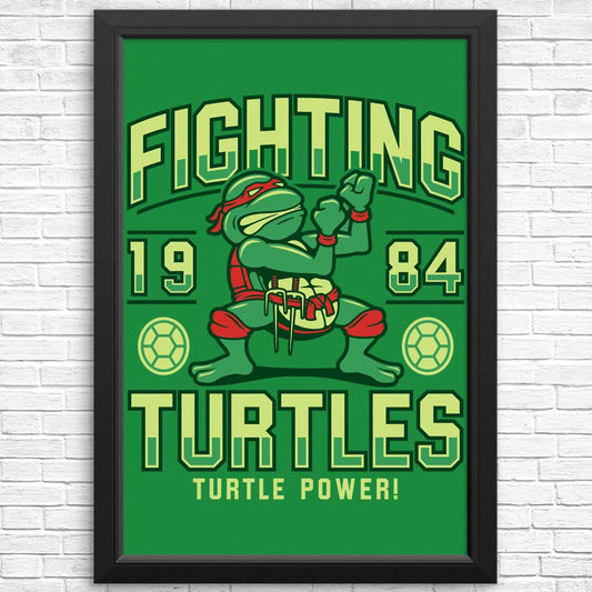 Fighting Turtles - Posters & Prints