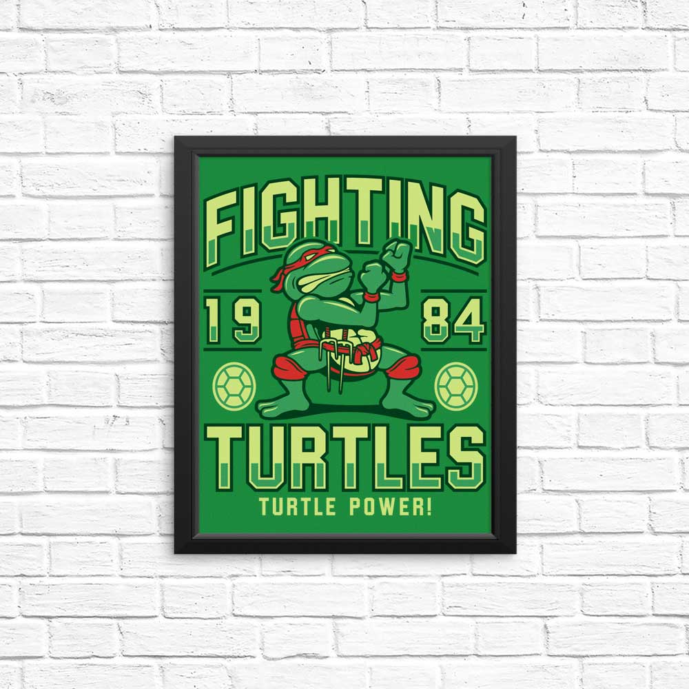 Fighting Turtles - Posters & Prints
