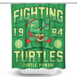 Fighting Turtles - Shower Curtain