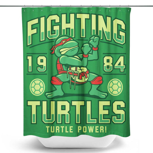 Fighting Turtles - Shower Curtain