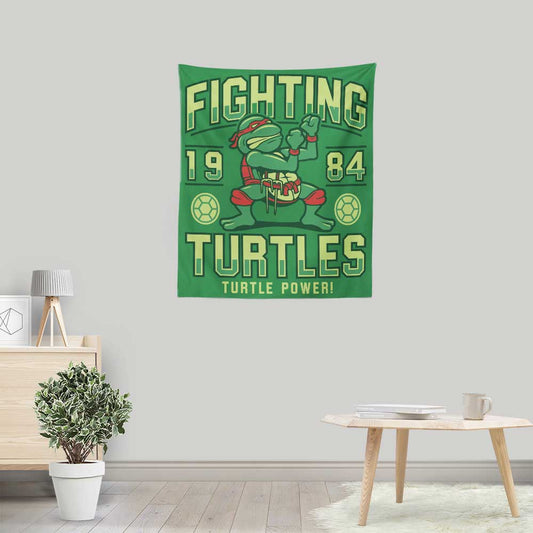 Fighting Turtles - Wall Tapestry