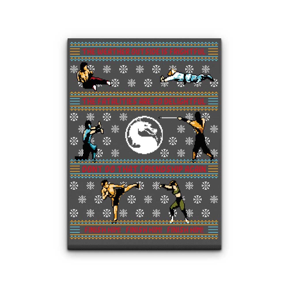 Finish Him Sweater - Canvas Print