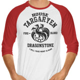 Fire and Blood (Alt) - 3/4 Sleeve Raglan T-Shirt