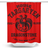 Fire and Blood (Alt) - Shower Curtain