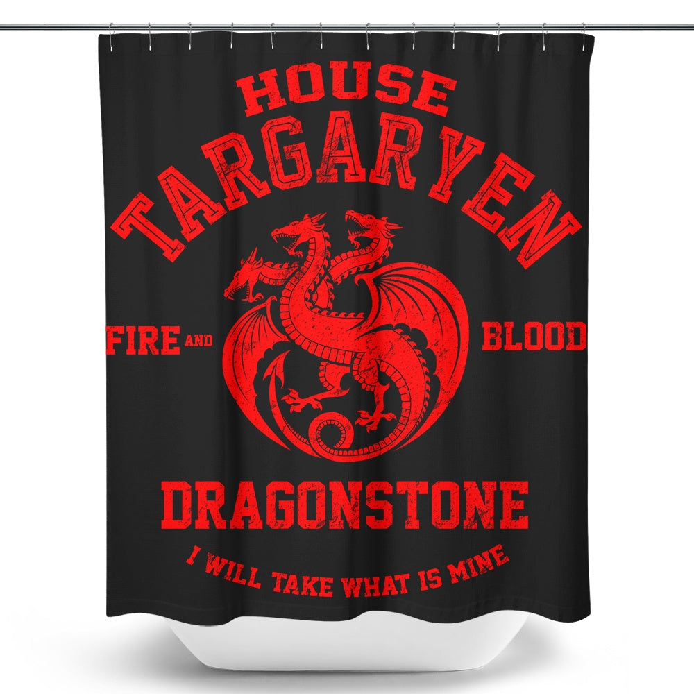 Fire and Blood - Shower Curtain