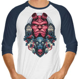 Fire and Water - 3/4 Sleeve Raglan T-Shirt