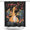 Fire Kaiju - Shower Curtain