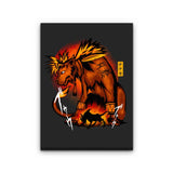 Fire Red Fur - Canvas Print