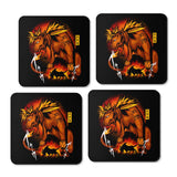Fire Red Fur - Coasters
