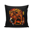 Fire Red Fur - Throw Pillow