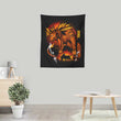 Fire Red Fur - Wall Tapestry