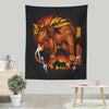 Fire Red Fur - Wall Tapestry