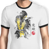 Fire Warrior Sumi-e - Ringer T-Shirt