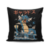Flying Water Kaiju - Throw Pillow