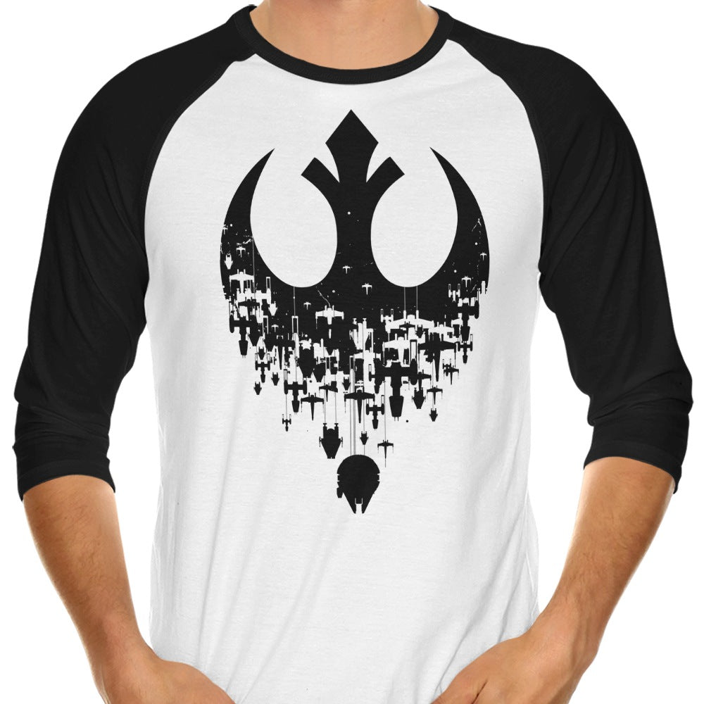 Fractured Rebellion (Alt) - 3/4 Sleeve Raglan T-Shirt
