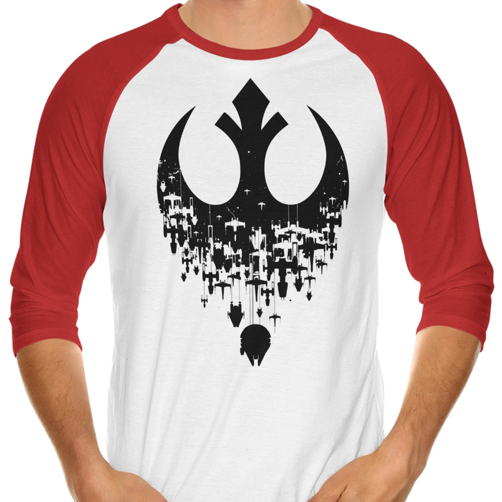 Fractured Rebellion (Alt) - 3/4 Sleeve Raglan T-Shirt