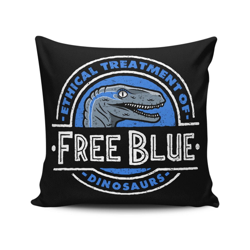 Free Blue - Throw Pillow