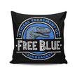 Free Blue - Throw Pillow