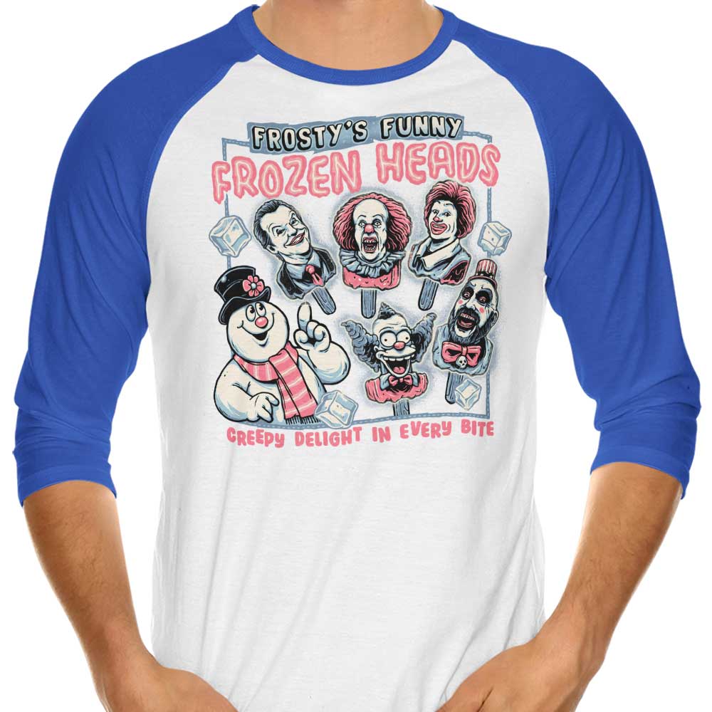 Frozen Heads - 3/4 Sleeve Raglan T-Shirt