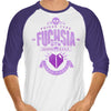 Fuchsia City Gym - 3/4 Sleeve Raglan T-Shirt