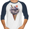 Fuji Ice Cream - 3/4 Sleeve Raglan T-Shirt