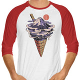 Fuji Ice Cream - 3/4 Sleeve Raglan T-Shirt