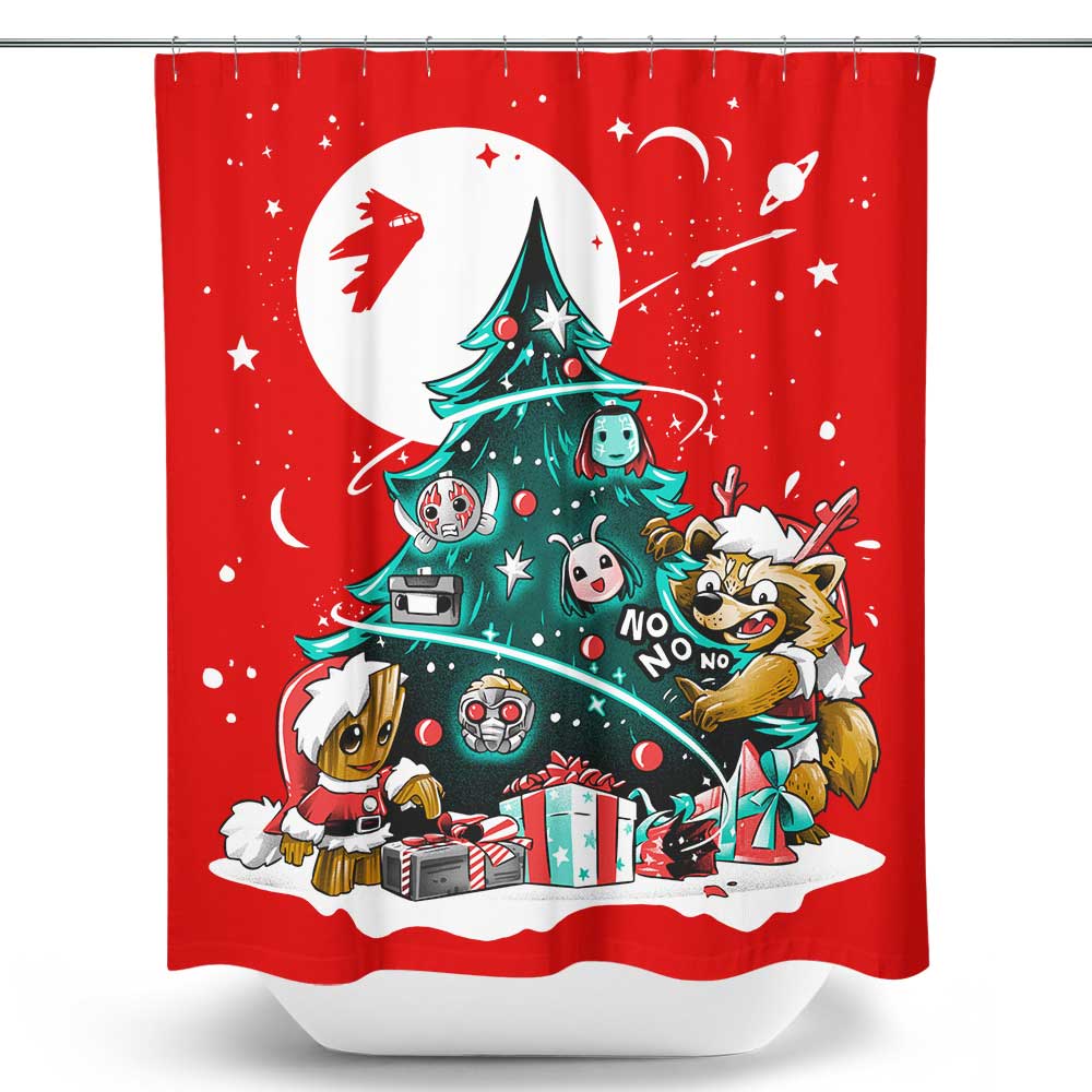 Galaxy Christmas - Shower Curtain