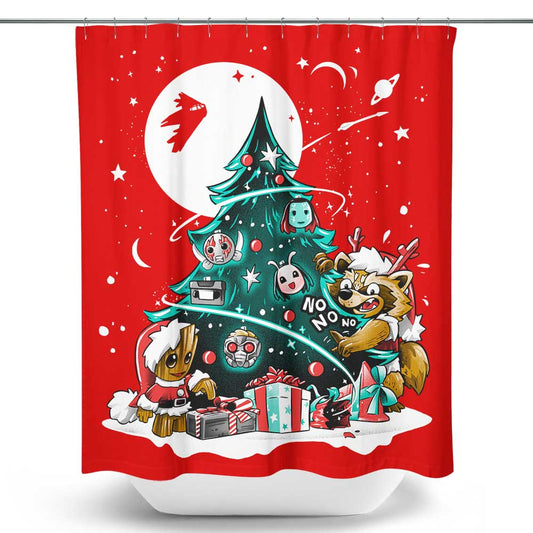 Galaxy Christmas - Shower Curtain