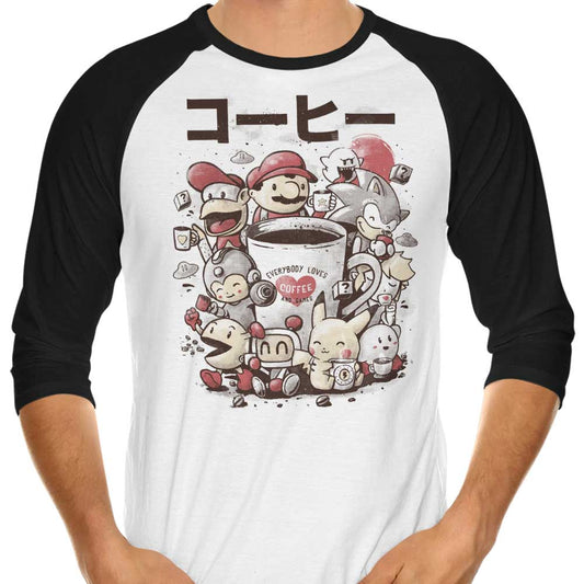 Games and Coffee - 3/4 Sleeve Raglan T-Shirt