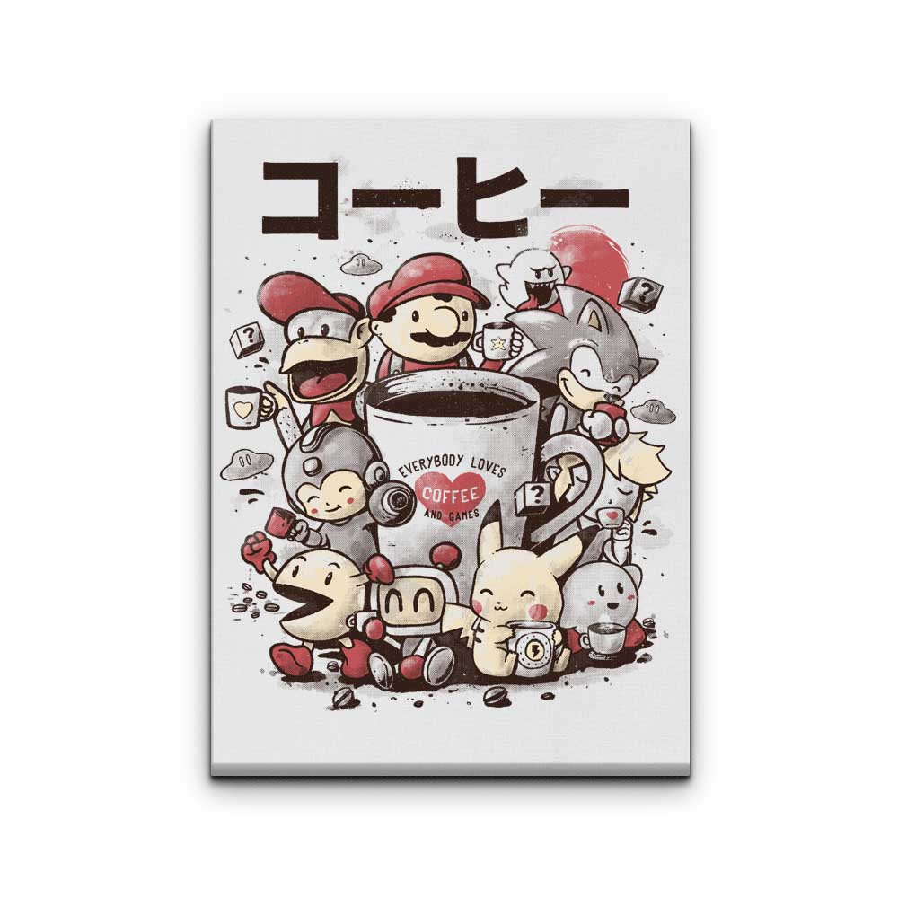 Games and Coffee - Canvas Print
