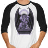Gargoyle Statue - 3/4 Sleeve Raglan T-Shirt