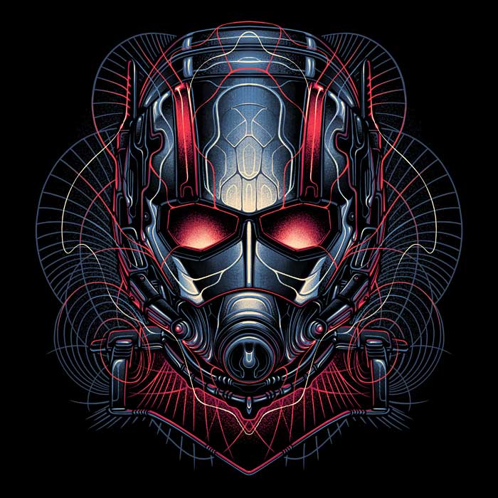 Geometry of an Ant - 3/4 Sleeve Raglan T-Shirt