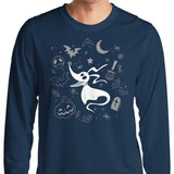 Ghostly Dog Doodle - Long Sleeve T-Shirt