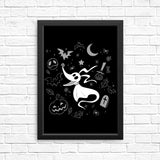 Ghostly Dog Doodle - Posters & Prints