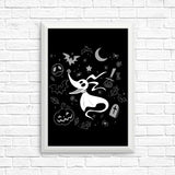 Ghostly Dog Doodle - Posters & Prints