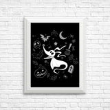Ghostly Dog Doodle - Posters & Prints