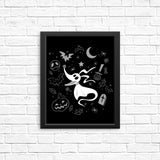 Ghostly Dog Doodle - Posters & Prints