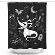 Ghostly Dog Doodle - Shower Curtain