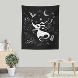 Ghostly Dog Doodle - Wall Tapestry