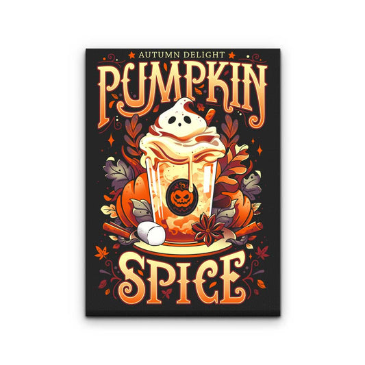 Ghostly Pumpkin Spice - Canvas Print