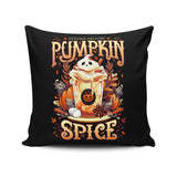 Ghostly Pumpkin Spice - Throw Pillow