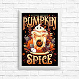 Ghostly Pumpkin Spice - Posters & Prints