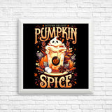 Ghostly Pumpkin Spice - Posters & Prints