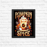 Ghostly Pumpkin Spice - Posters & Prints